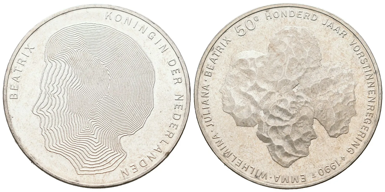 Nizozemí, 50 Gulden 1990 - Nizozemské královny