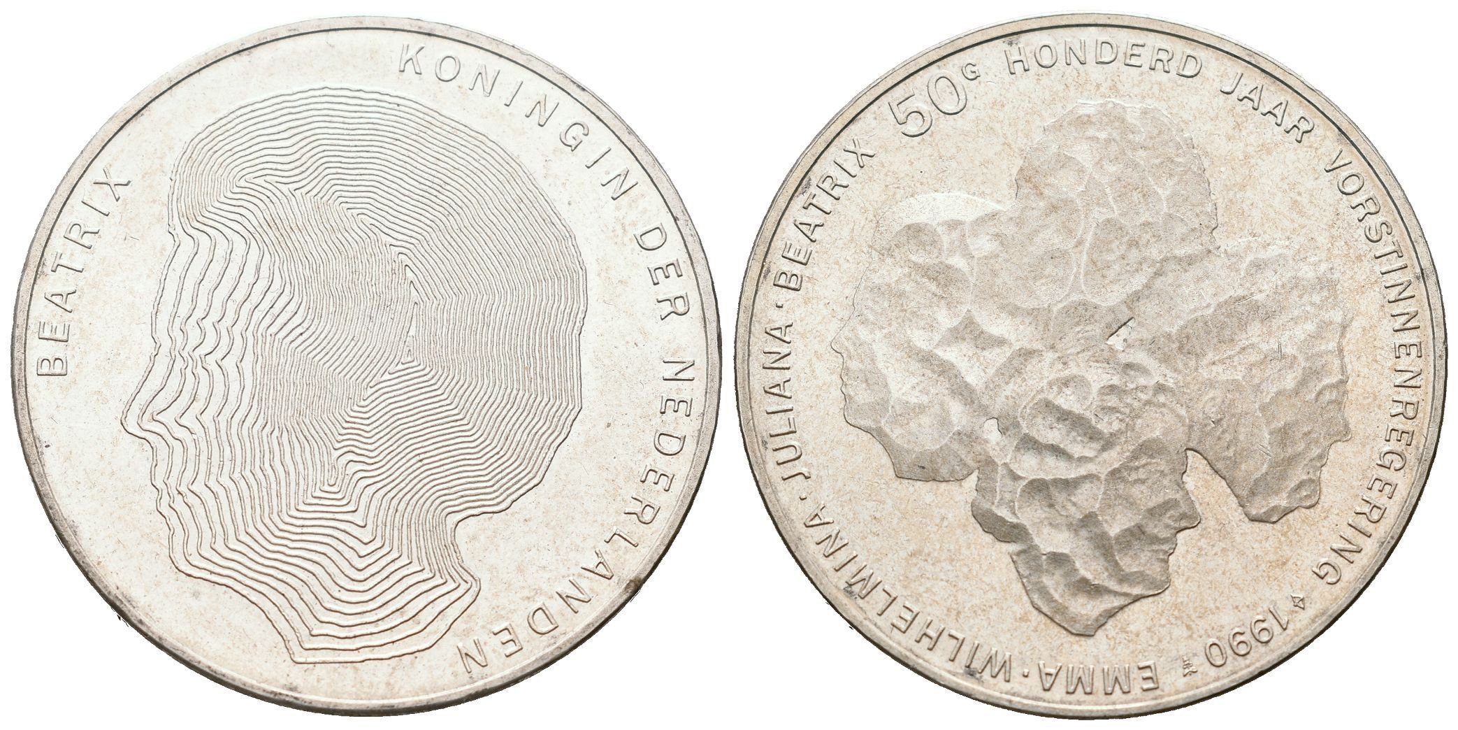 Nizozemí, 50 Gulden 1990 - Nizozemské královny