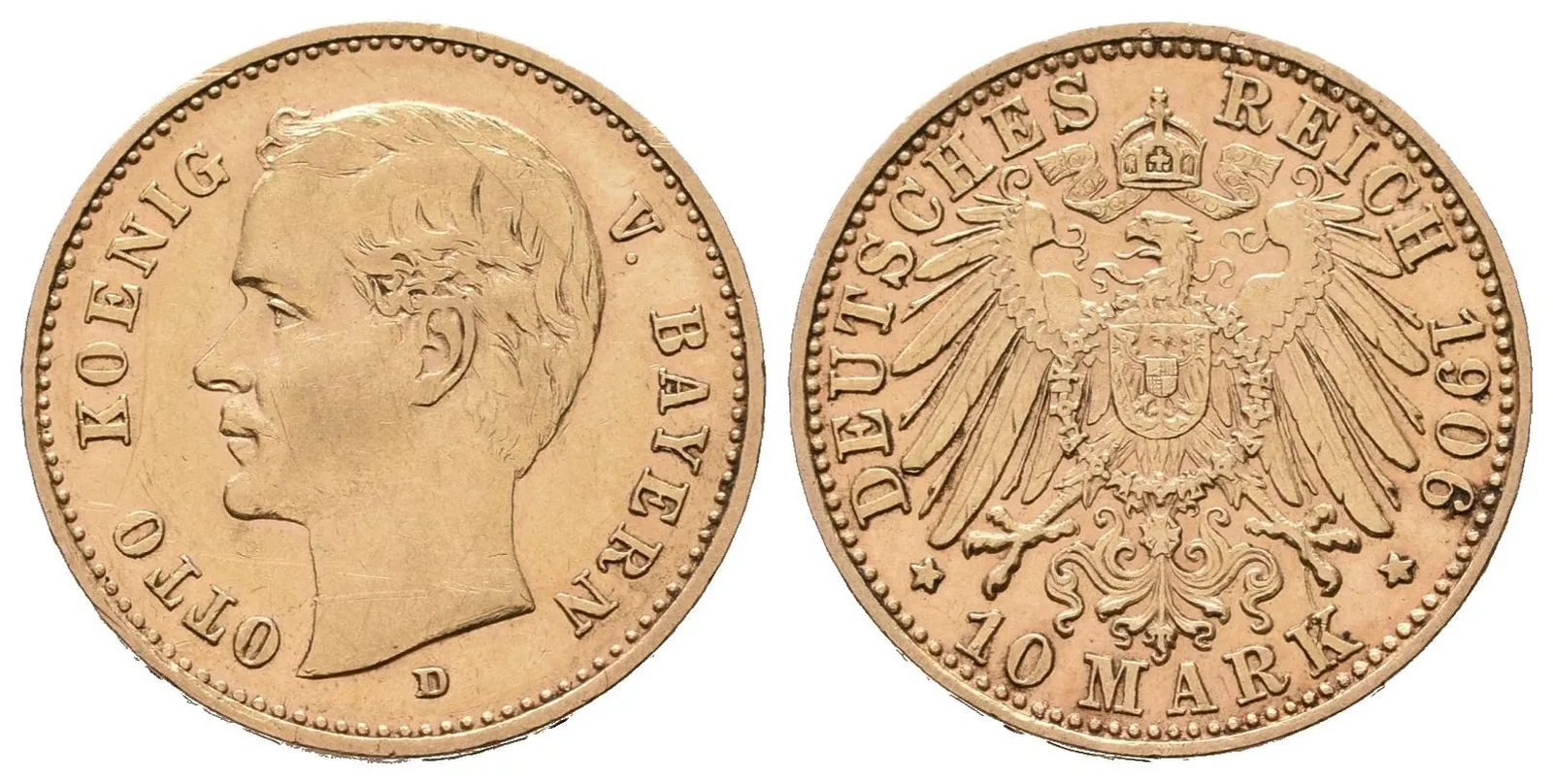 Bavorsko, 10 Marka 1906 D