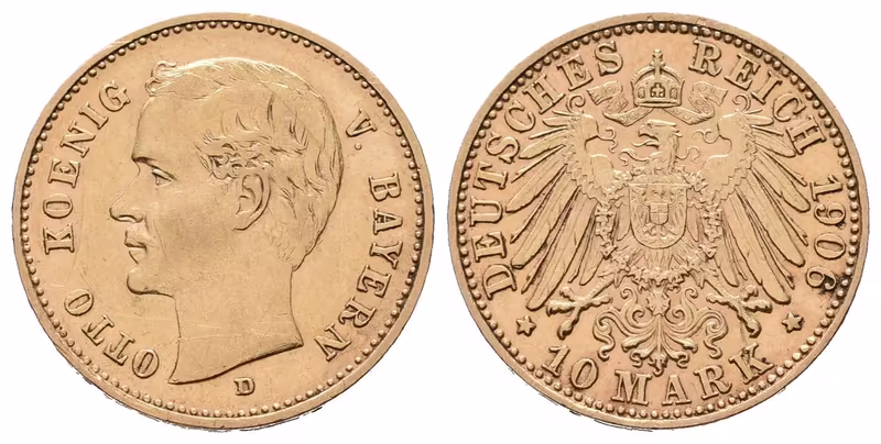 Bavorsko, 10 Marka 1906 D