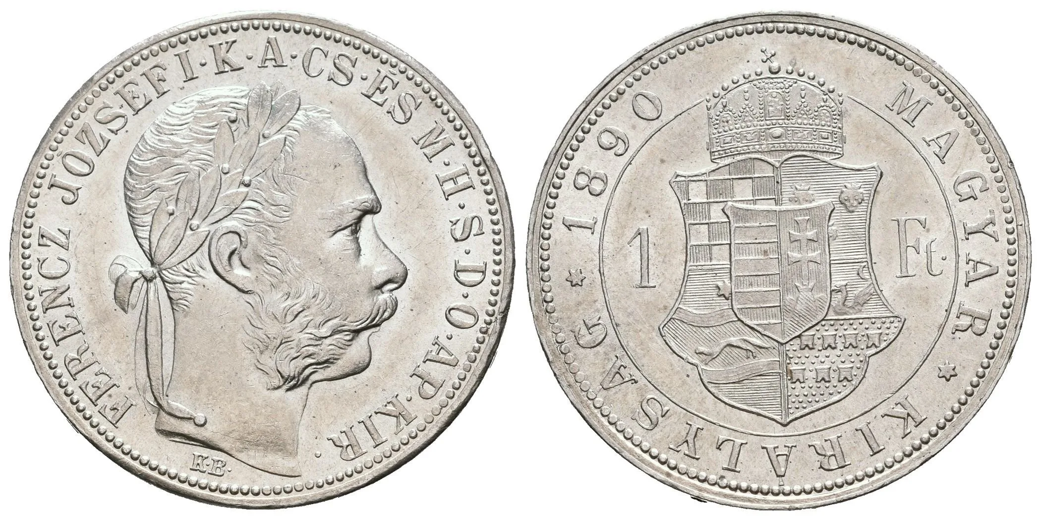 Zlatník 1890 KB - bez znaku Fiume, nádherná zachovalost, ražební lesk, hr. — 1