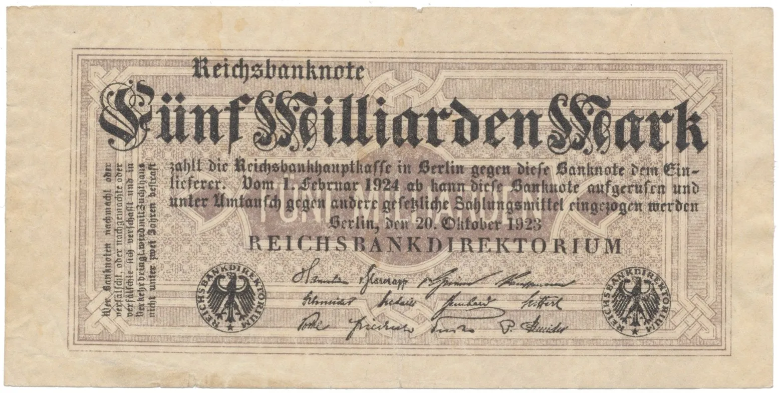 Německo, 5 Milliarden Mark 1923, Ro.120e