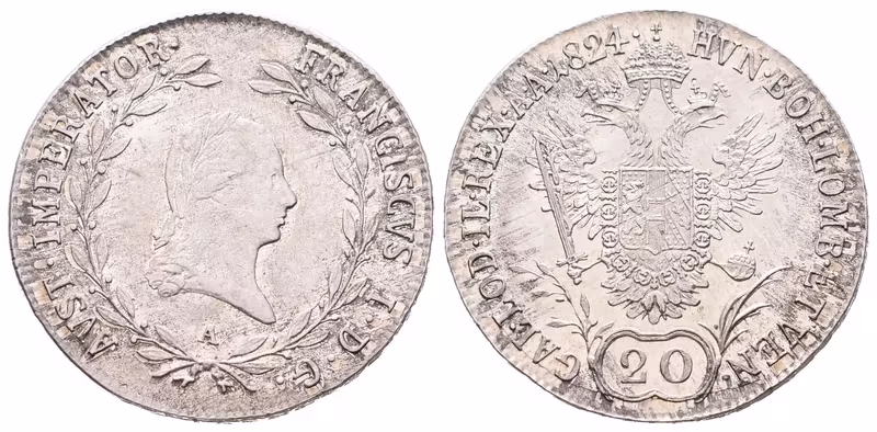 František II., 20 Krejcar 1824 A