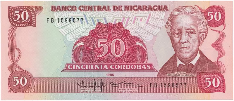 Nikaragua, 50 Cordobas 1985, P.153