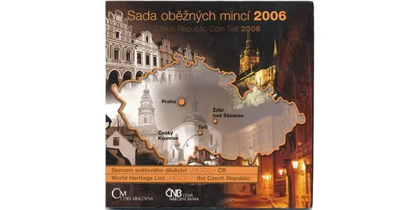 Ročníková sada mincí 2006 - Seznam světového dědictví UNESCO v ČR