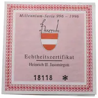 Rakousko, 500 Schilling 1996 - Heinrich II. Jasomirgott - fotografie 2