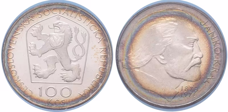 100 Kčs 1976 - Janko Kráľ, PROOF