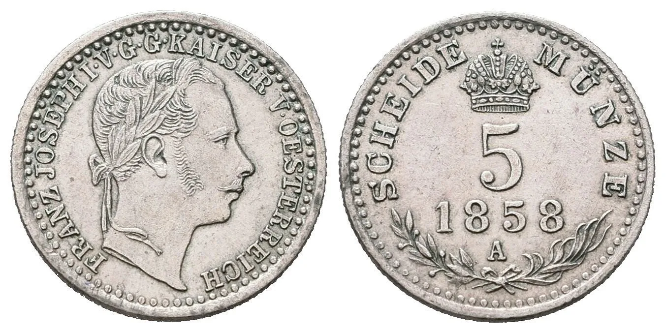 Rakouská a spolková měna, 1857 - 1892 — 1