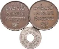 Britská Palestina, 2 Mils 1927, 1942 + 5 Mils 1935 - fotografie 2