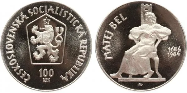 100 Kčs 1984 - Matej Bel, PROOF