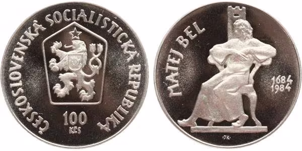 100 Kčs 1984 - Matej Bel, PROOF