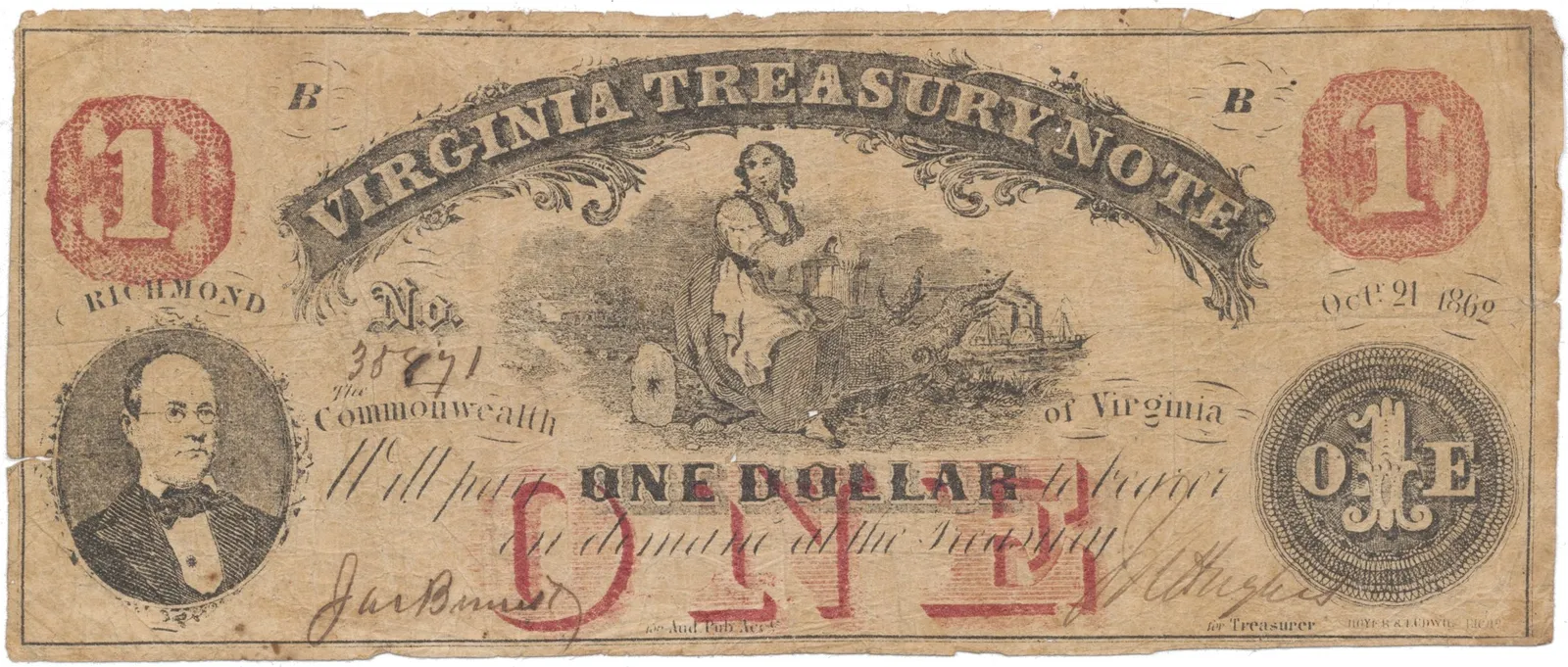 USA - Virginie, 1 Dollar 1862