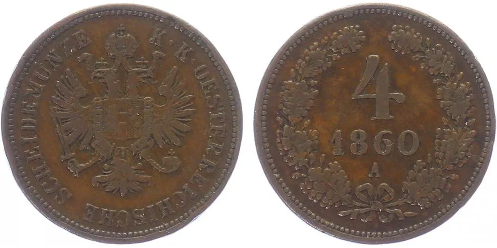 Rakouská a spolková měna, 1857 - 1892 — 1