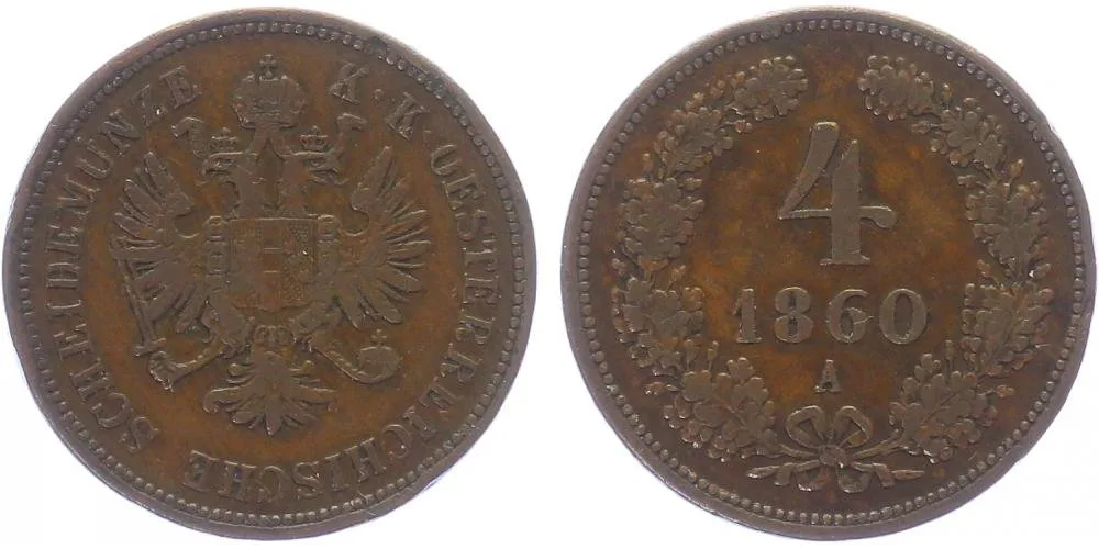 Rakouská a spolková měna, 1857 - 1892 — 1