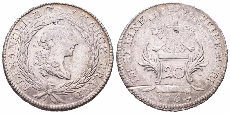 Braniborsko - Ansbach, 20 Krejcar 1762