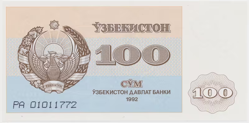 Uzbekistán, 100 Sum 1992, P.67a