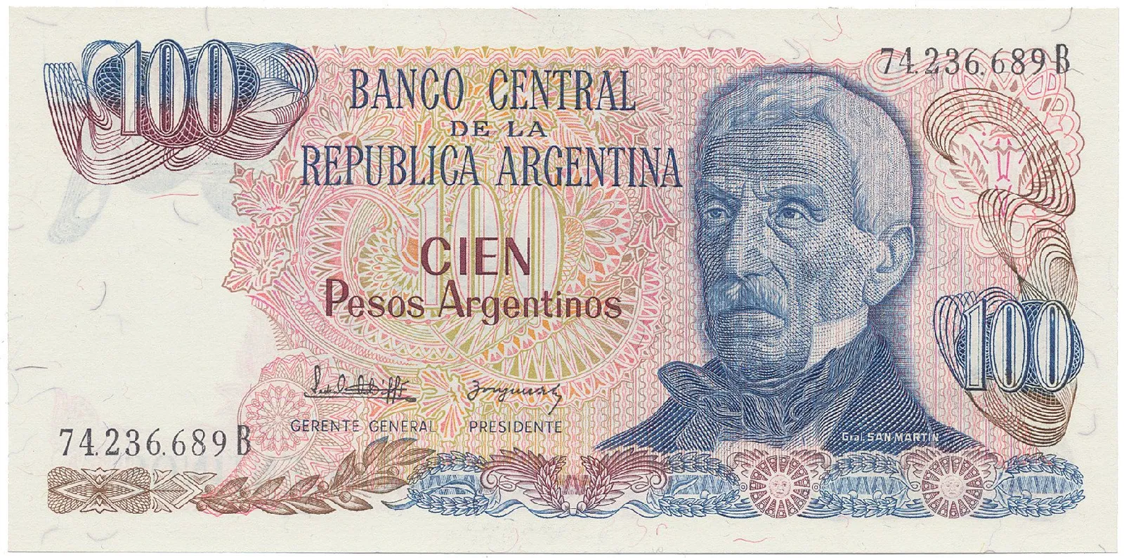 Argentina, 100 Pesos Argentinos (1983~1985), P.315a