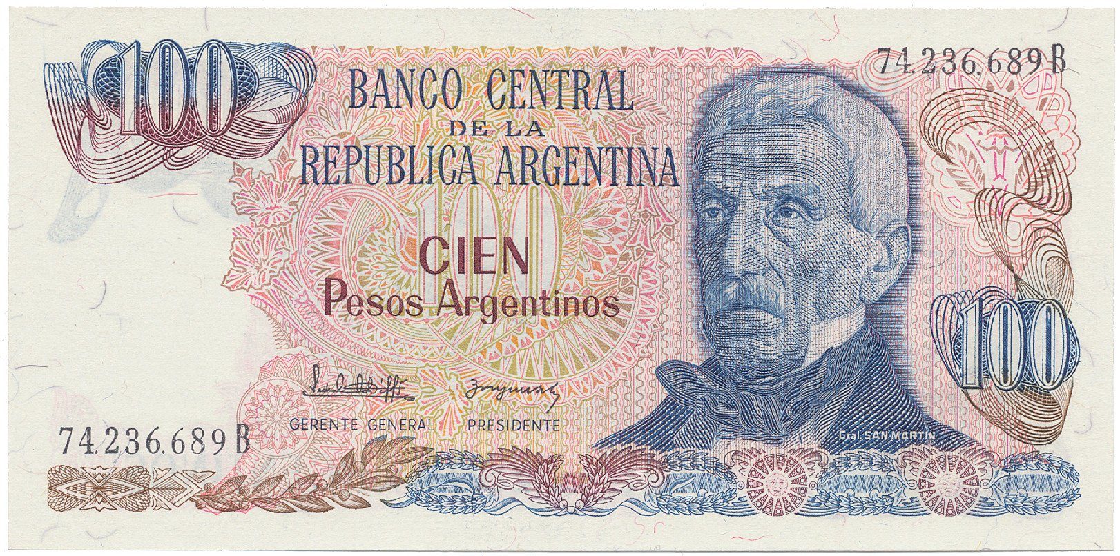 Argentina, 100 Pesos Argentinos (1983~1985), P.315a