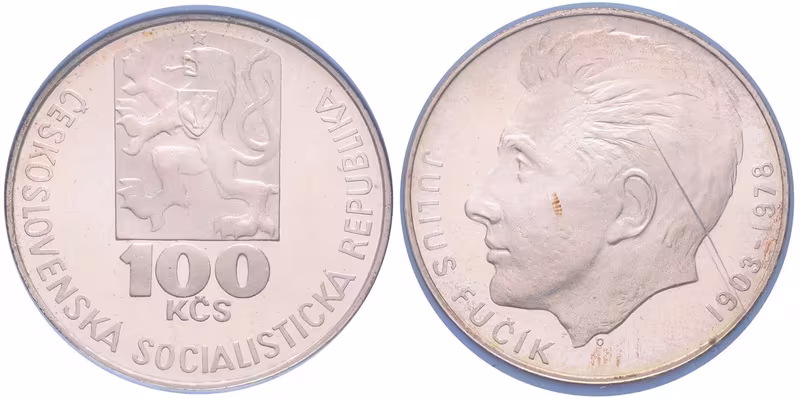 100 Kčs 1978 - Július Fučík, PROOF