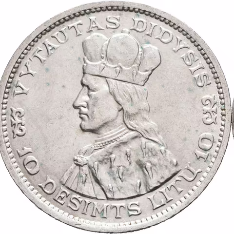 10 Litu 1936 - Didysis, KM.83 + 5 Litai 1936 - Basanavičius, KM.82,