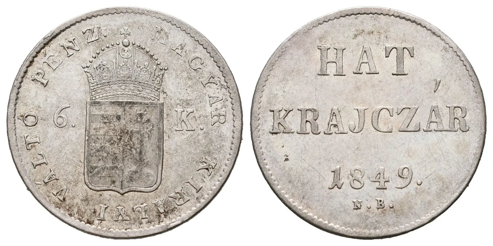 Revoluce, 6 Krejcar 1849 NB