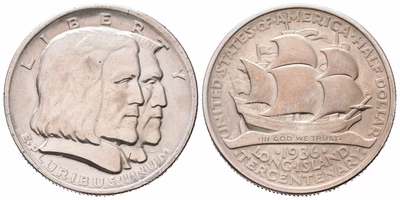 USA, 1/2 Dollar 1936 - Long Island Tricentenary