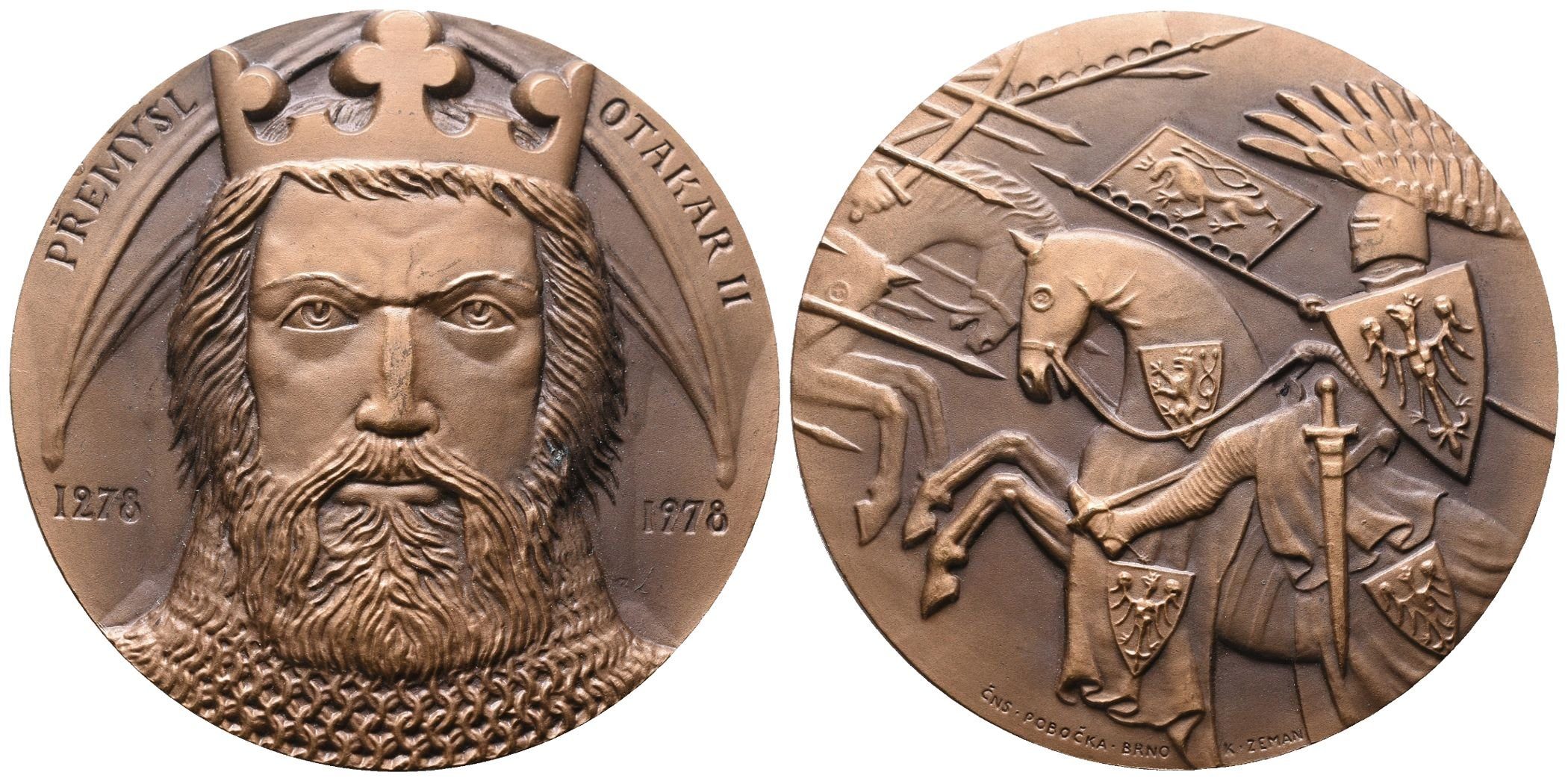 AE Medaile 1978 - Přemysl Otakar