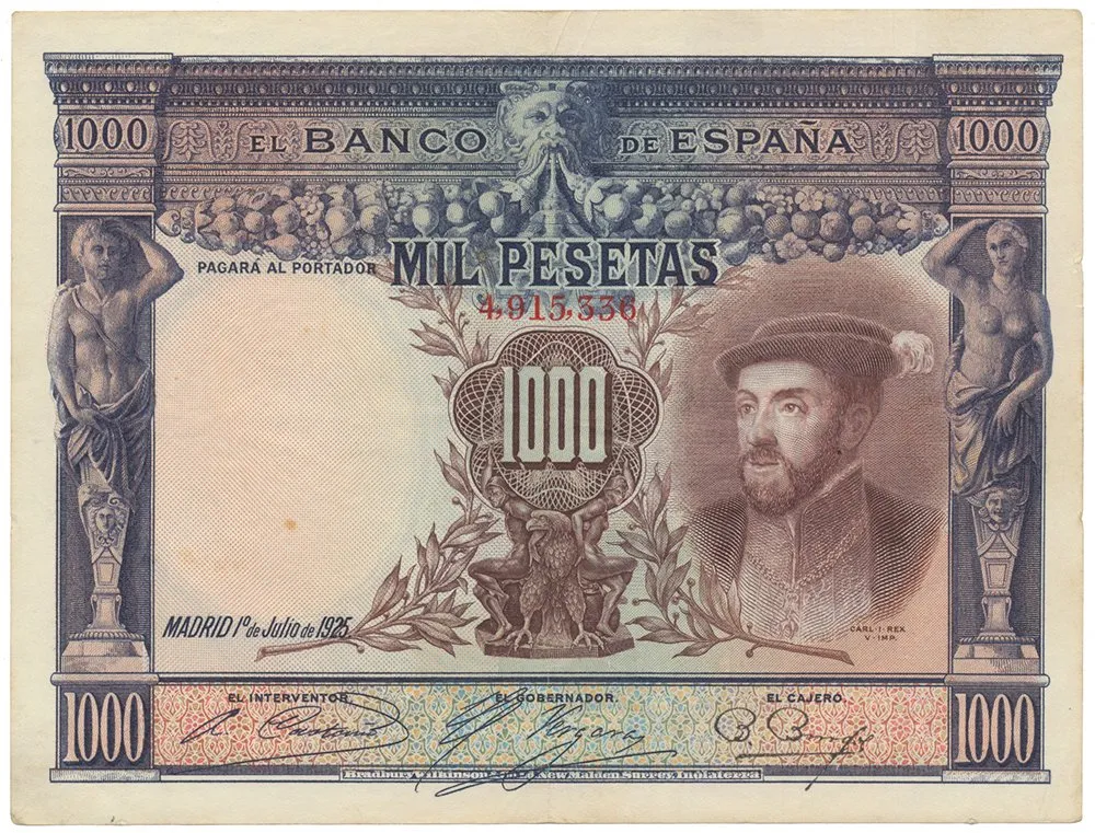 Španělsko, 1000 Pesetas 1925, P.70c