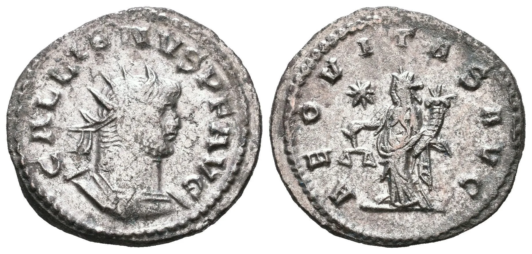 AE Antoninian, Asia, Rv: AEQVITAS AVG, stojící Aequitas vlevo, drží váhy — 1