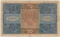 Československo, 20 Koruna 1919, serie P, Hej.10a