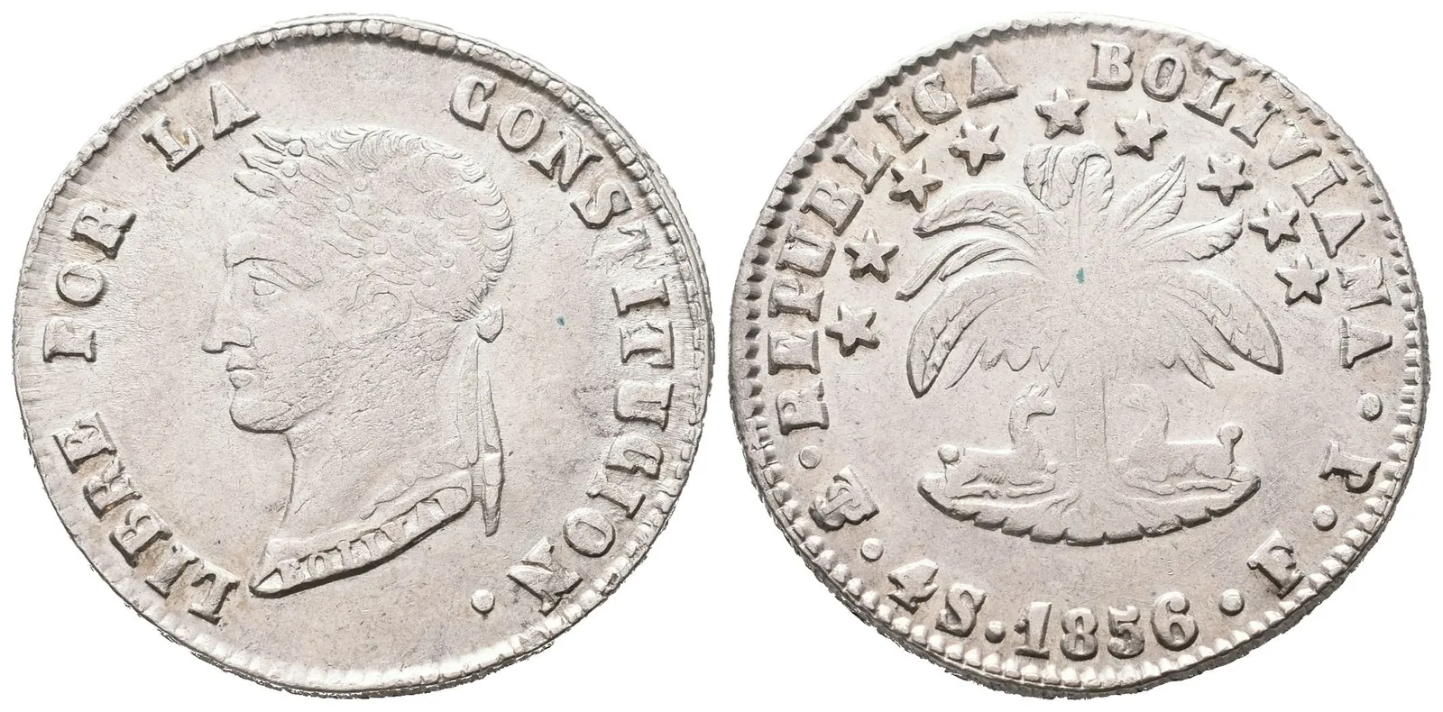 Bolívie, 4 Sol 1856 FJ
