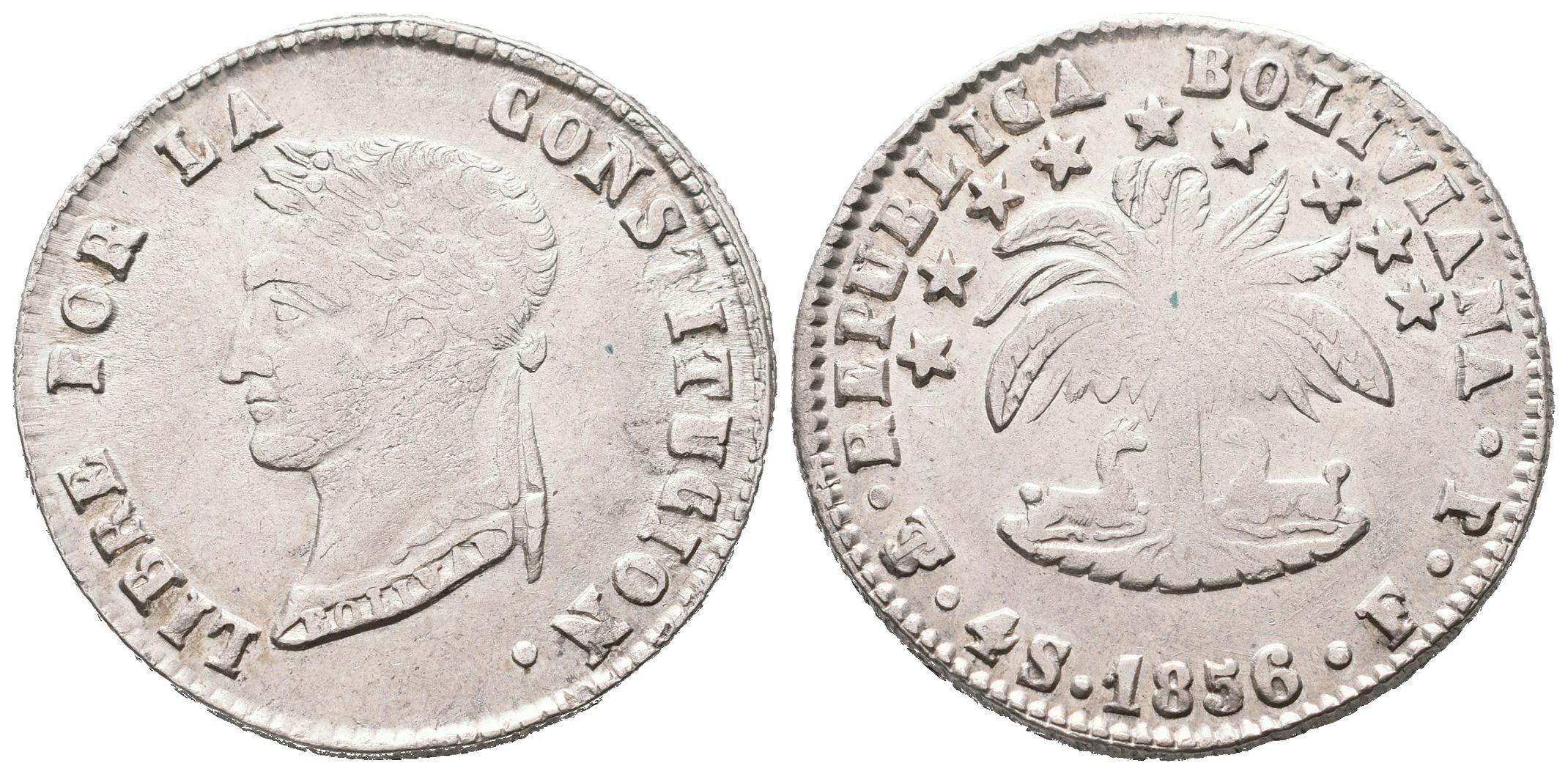 Bolívie, 4 Sol 1856 FJ