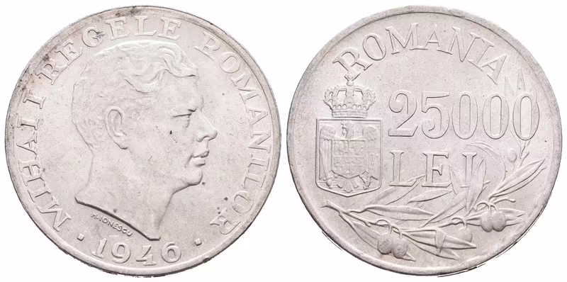 Rumunsko, 25 000 Lei 1946