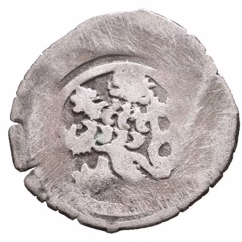 Peníz se čtyřrázem, pěkná zachovalost, patina