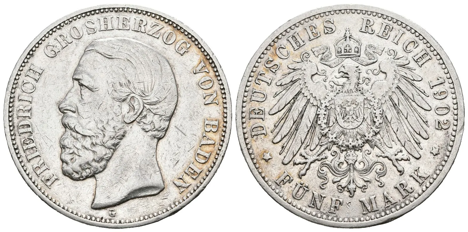 5 Marka 1902 G, J.33 (vyraženo 42 708 ks), patina, škr. a hranky_R! — 1