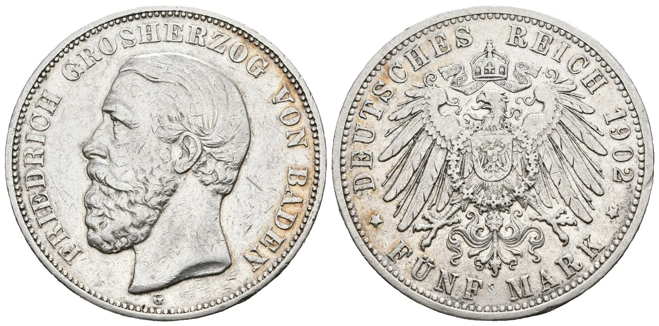 5 Marka 1902 G, J.33 (vyraženo 42 708 ks), patina, škr. a hranky_R! — 1