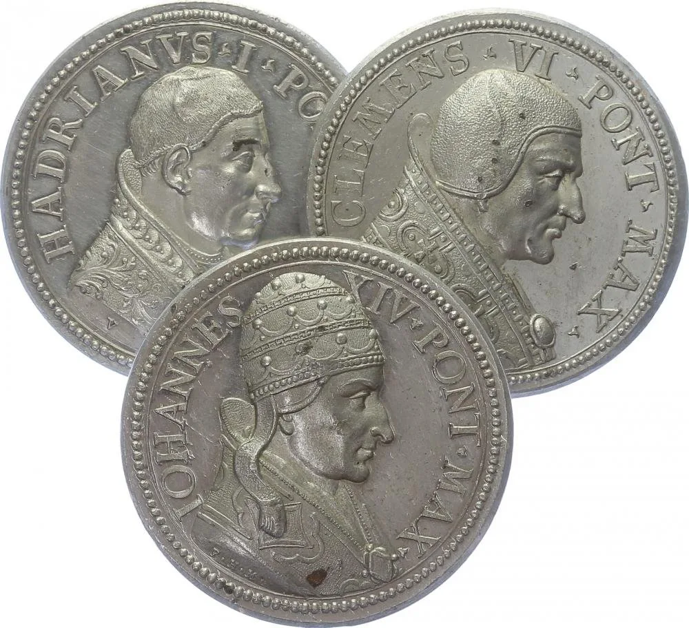 Vatikán - životopisné medaile, cca 18. století — 1