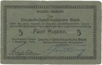 Německá Východní Afrika, 5 Rupien 15. 8. 1915, série D, R.921c