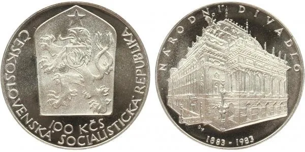100 Kčs 1983 - Národní divadlo v Praze, PROOF