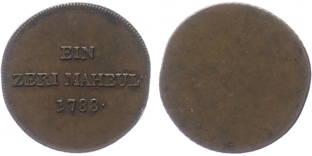 Turecko, Abdul Hamid I., AH 1187 - 1203 (1774 - 1789 AD) — 1
