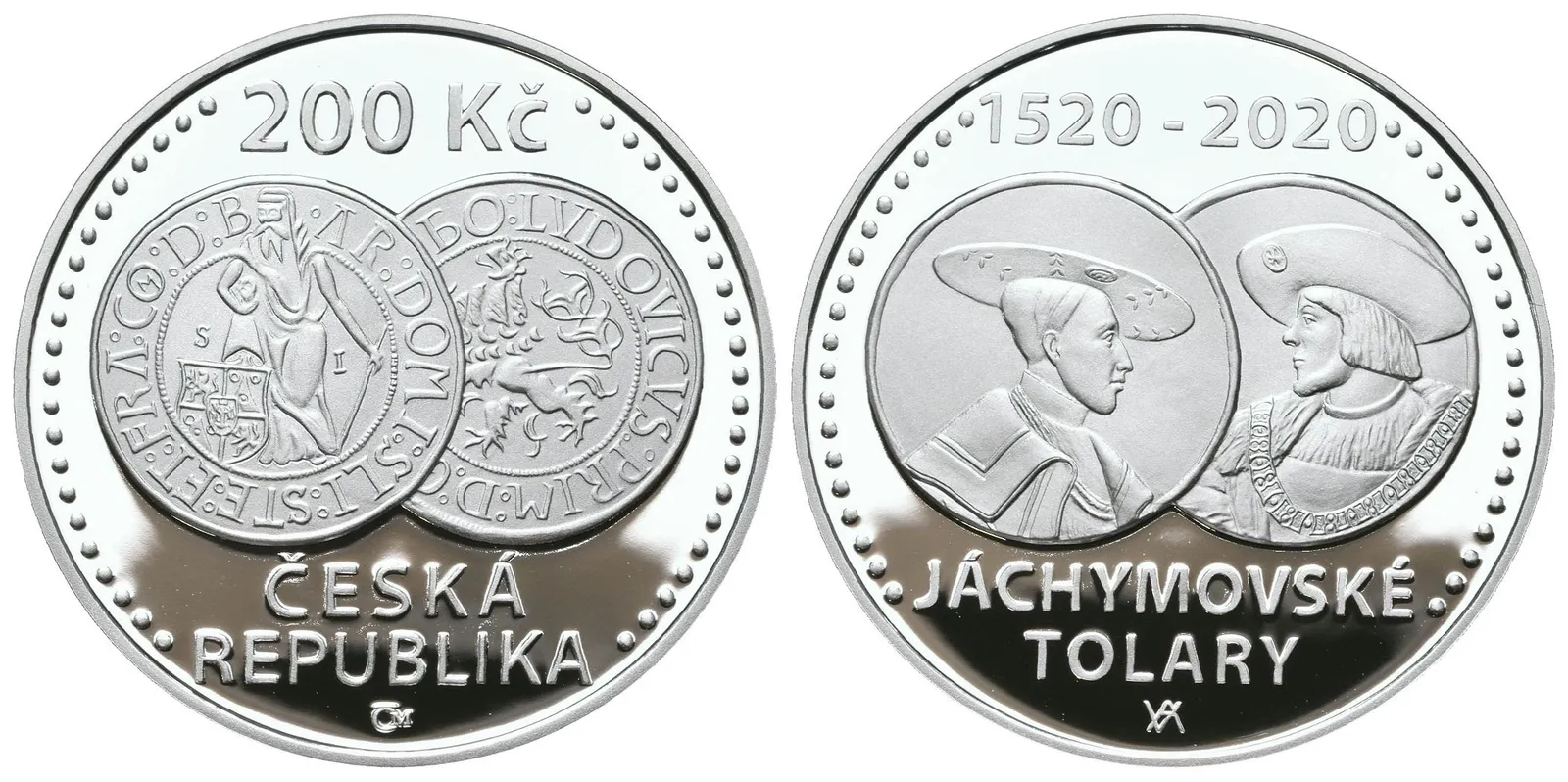200 Kč 2020 - Jáchymovské tolary, PROOF-bez certifikátu