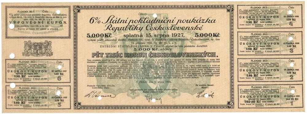 Státní pokladniční poukázky, 1919 - 1939 — 1