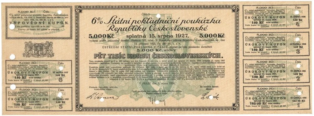 Státní pokladniční poukázky, 1919 - 1939 — 1