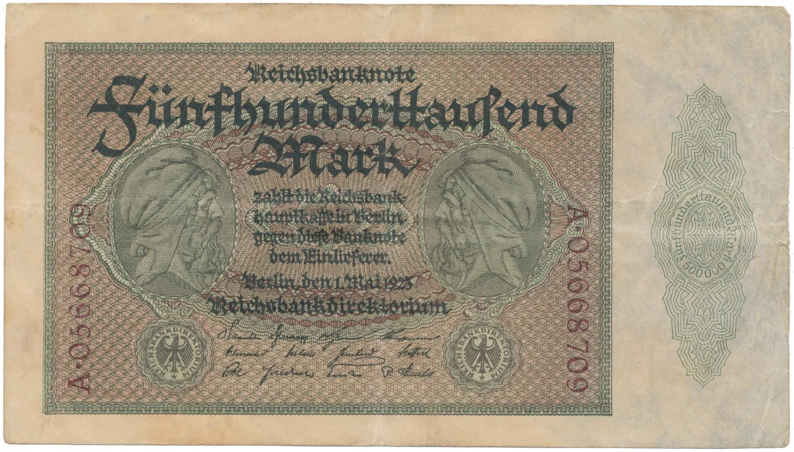 Německo, 500000 Mark 1923, Ro.87d