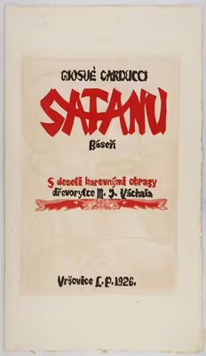 Josef Váchal (1884-1969) Giosuè Carducci: Josef Váchal (1884-1969) Giosuè Carducci (1835-1907) - SATANU