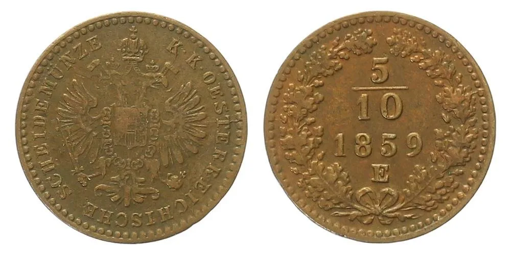 Rakouská a spolková měna, 1857 - 1892 — 1