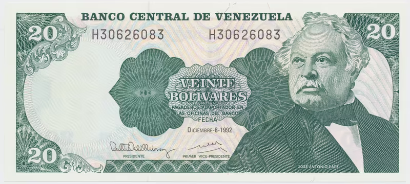 Venezuela, 20 Bolivares 1992, P.63d
