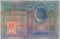 100 Koruna 1912 (1919), kolkovaná, Hej.5a