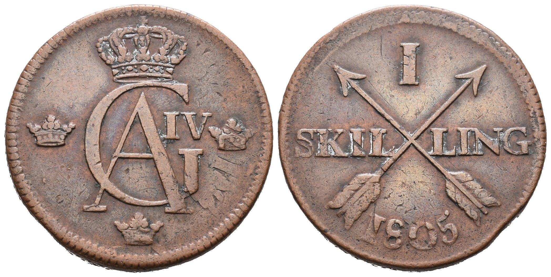 Švédsko, 1 Šilink 1805