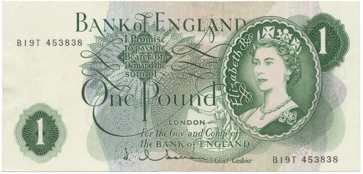 Velká Británie, 1 Pound (1962~1966), Hollom, P.374c